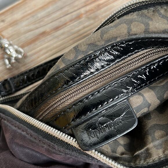 Kipling Vintage Nylon & Leather Crossbody Bag Purse - Picture 9 of 9